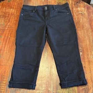 American Eagle Outfitters Women's Black Artist Cropped Jeans